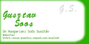 gusztav soos business card