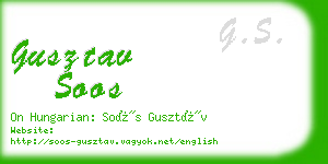 gusztav soos business card